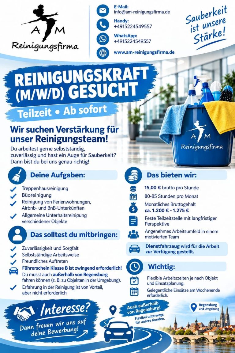 Reinigungskraft gesucht
